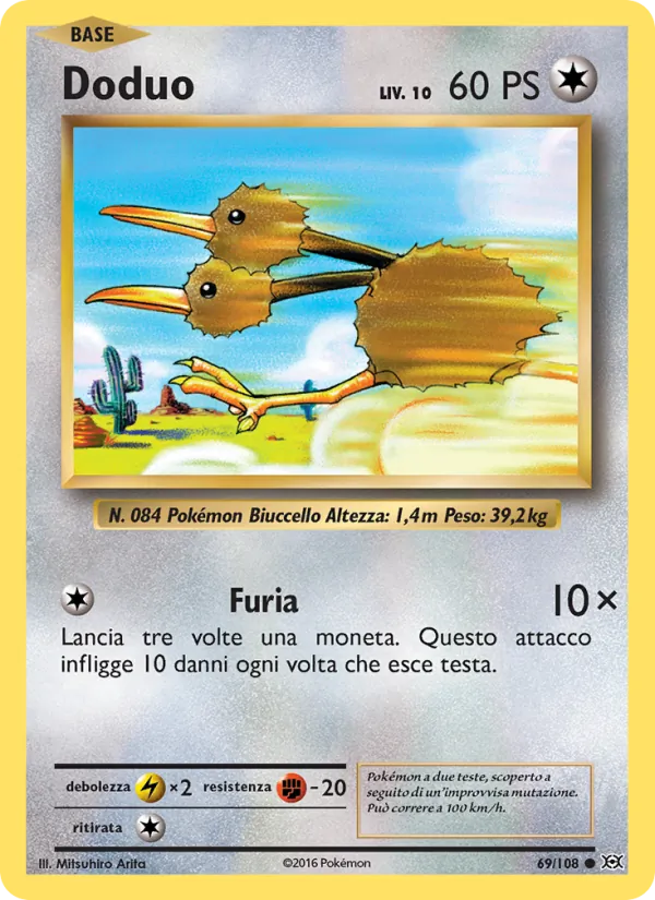 Carta Doduo dell'espansione Evoluzioni, numero 69/108