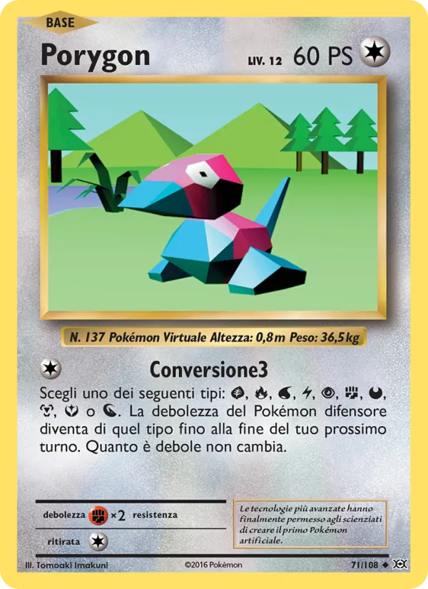 Carta Porygon dell'espansione Evoluzioni, numero 71/108