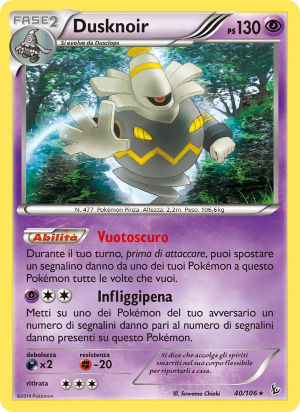 Carta Dusknoir dell'espansione Fuoco Infernale, numero 40/106