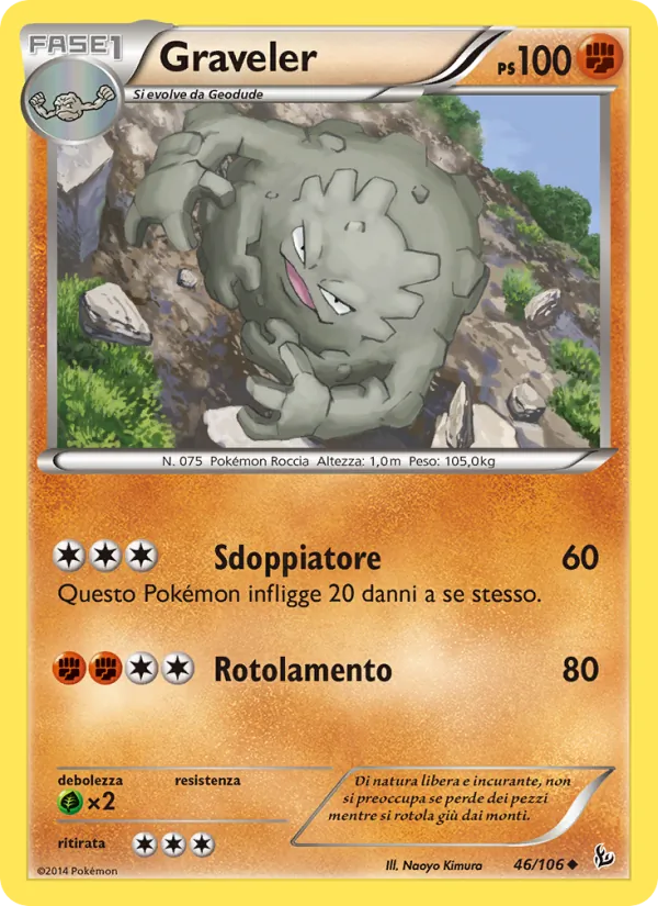 Carta Graveler dell'espansione Fuoco Infernale, numero 46/106