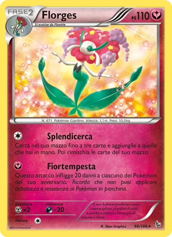 Carta Florges dell'espansione Fuoco Infernale, numero 66/106