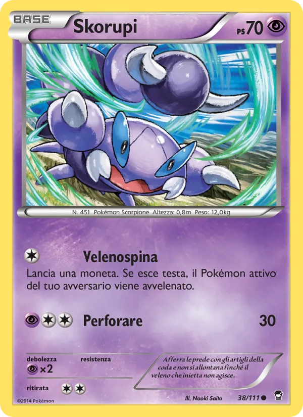 Carta Skorupi dell'espansione Colpi Furiosi, numero 38/111