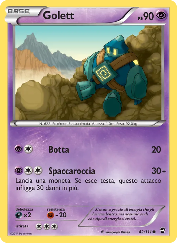 Carta Golett dell'espansione Colpi Furiosi, numero 42/111