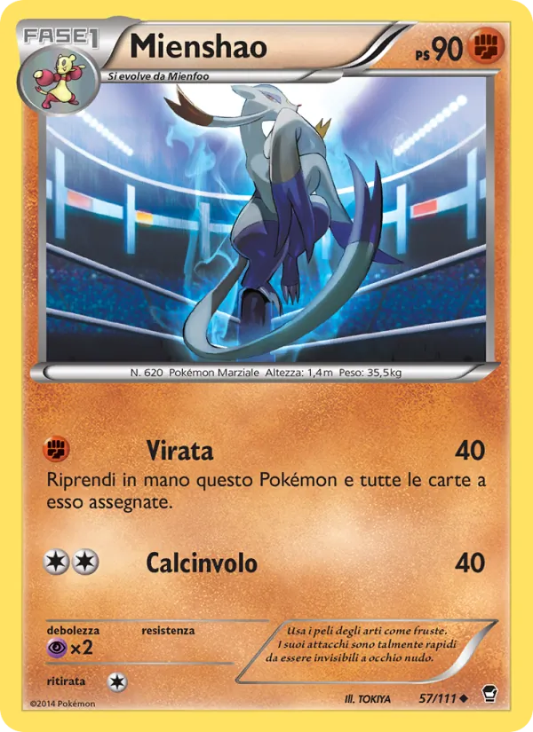 Carta Mienshao dell'espansione Colpi Furiosi, numero 57/111