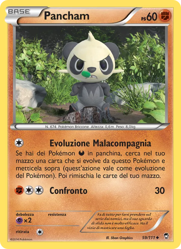 Carta Pancham dell'espansione Colpi Furiosi, numero 59/111