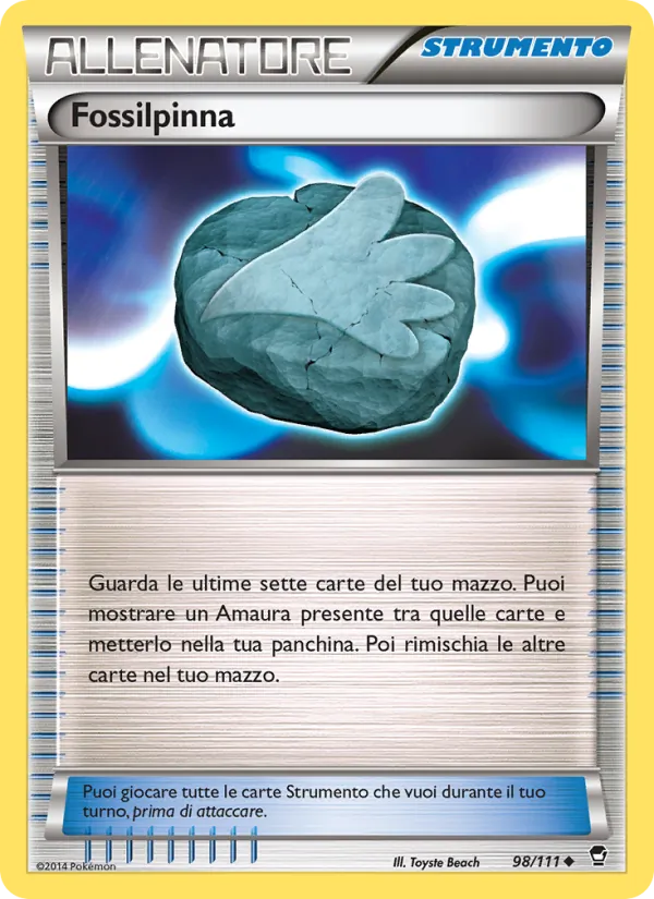 Carta Fossilpinna dell'espansione Colpi Furiosi, numero 98/111