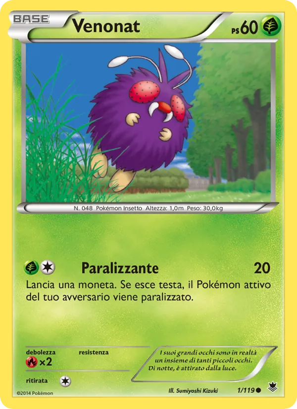 Carta Venonat dell'espansione Forze Spettrali, numero 1/119