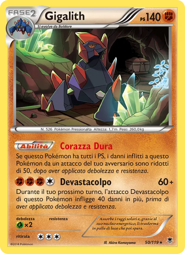 Carta Gigalith dell'espansione Forze Spettrali, numero 50/119