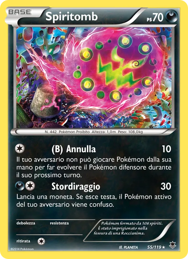 Carta Spiritomb dell'espansione Forze Spettrali, numero 55/119