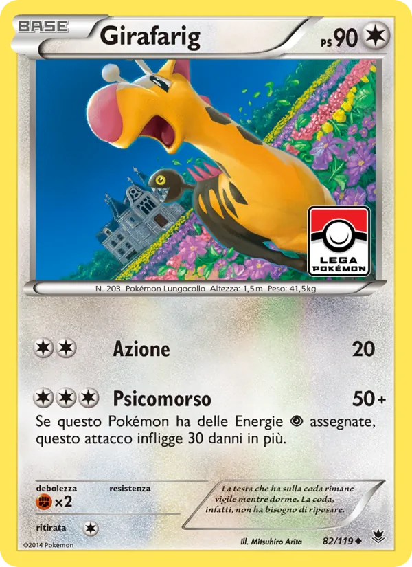 Carta Girafarig dell'espansione Forze Spettrali, numero 82/119