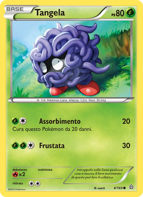 Carta Tangela dell'espansione Scontro Primordiale, numero 4/160