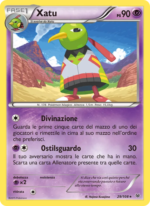 Carta Xatu dell'espansione Furie Volanti, numero 29/108