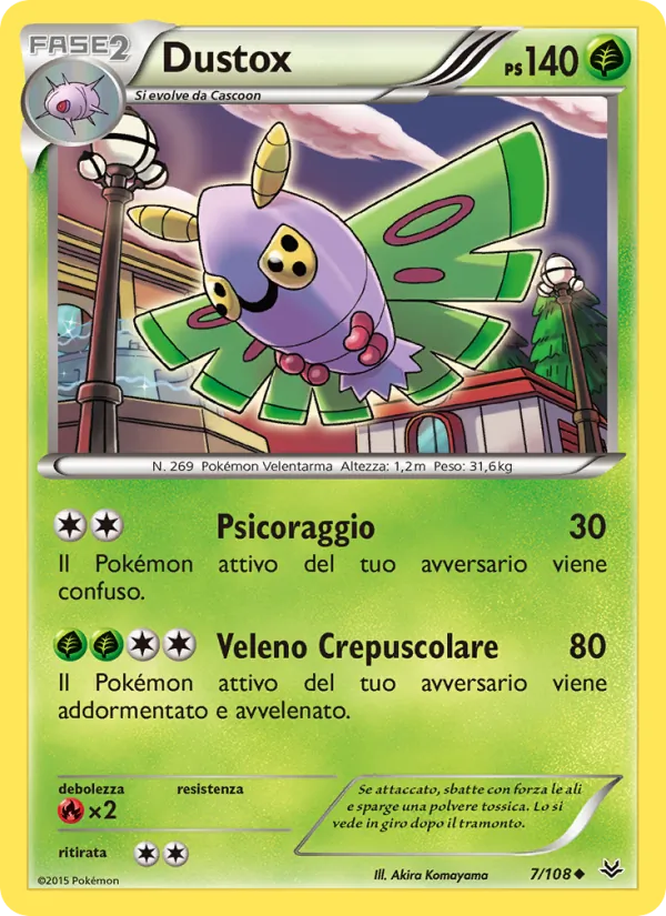 Carta Dustox dell'espansione Furie Volanti, numero 7/108