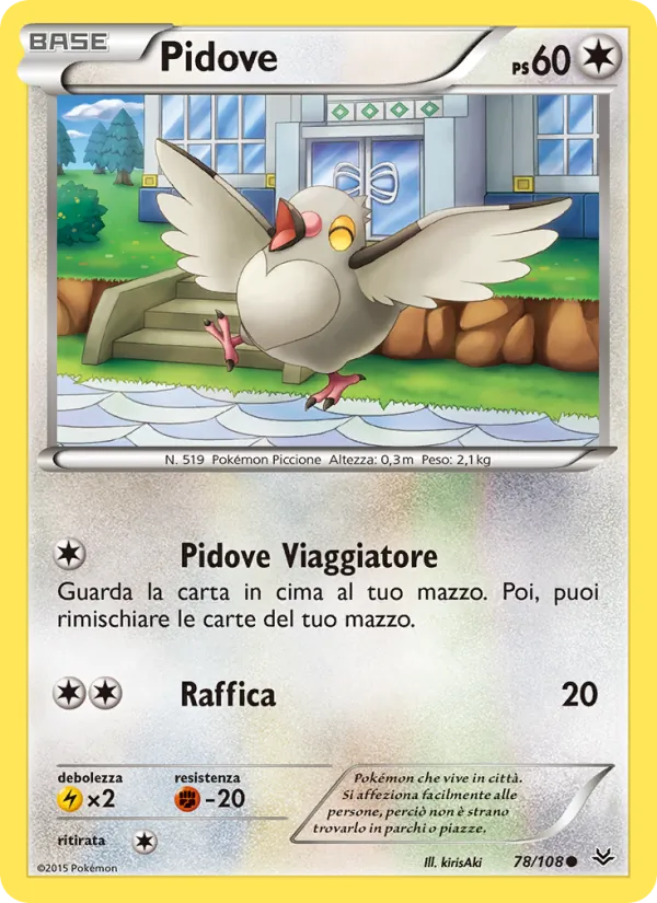 Carta Pidove dell'espansione Furie Volanti, numero 78/108