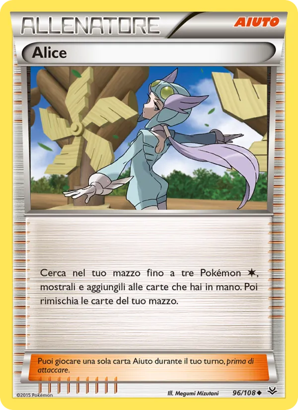 Carta Alice dell'espansione Furie Volanti, numero 96/108