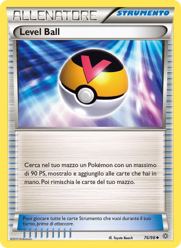 Carta Level Ball dell'espansione Antiche Origini, numero 76/98