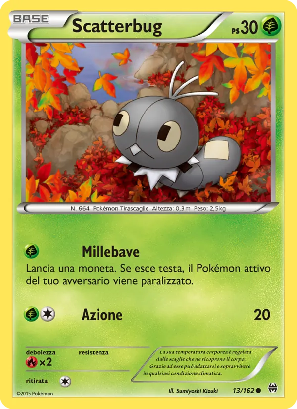 Carta Scatterbug dell'espansione Turbo Blitz, numero 13/162