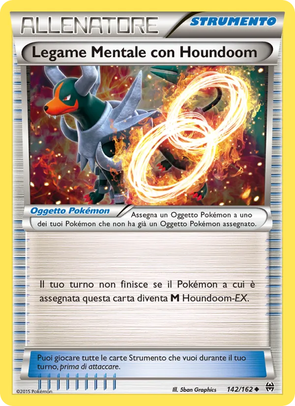 Carta Legame Mentale con Houndoom dell'espansione Turbo Blitz, numero 142/162