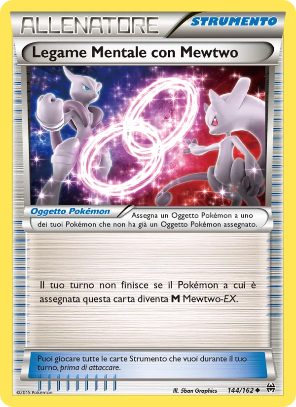 Carta Legame Mentale con Mewtwo dell'espansione Turbo Blitz, numero 144/162