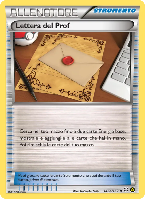 Carta Lettera del Prof dell'espansione Turbo Blitz, numero 146a/162