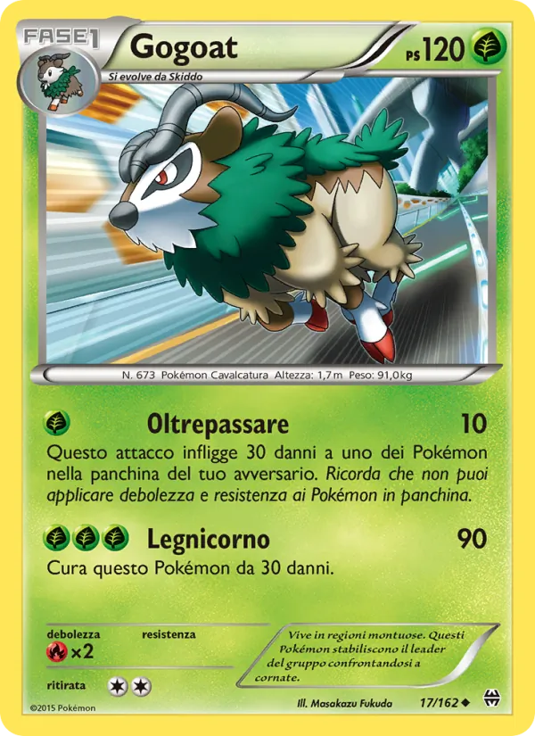 Carta Gogoat dell'espansione Turbo Blitz, numero 17/162