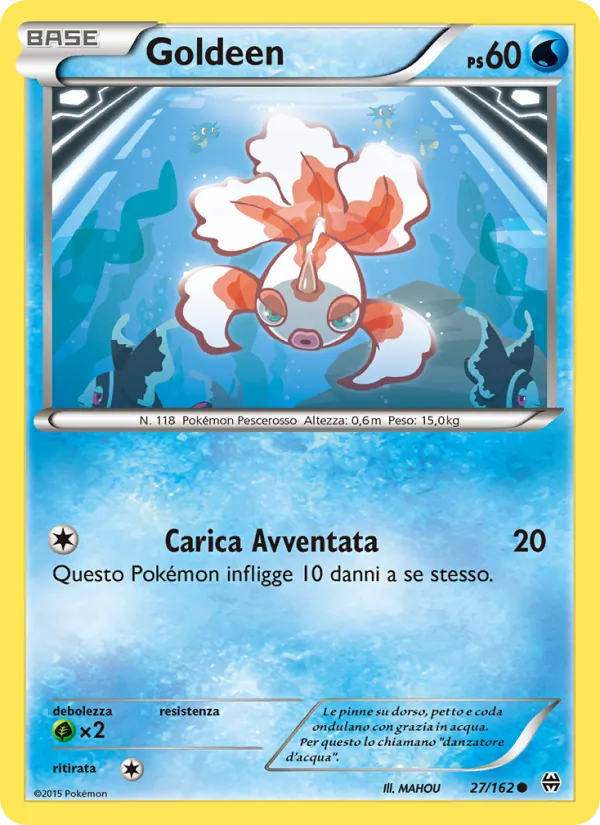Carta Goldeen dell'espansione Turbo Blitz, numero 27/162