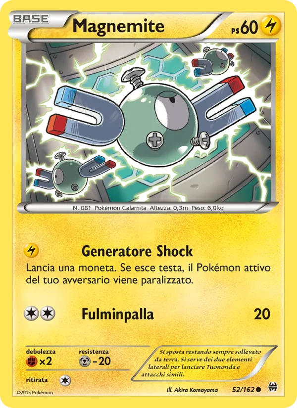 Carta Magnemite dell'espansione Turbo Blitz, numero 52/162