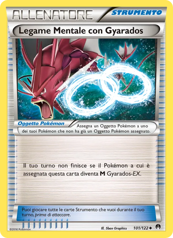 Carta Legame Mentale con Gyarados dell'espansione Turbo Crash, numero 101/122