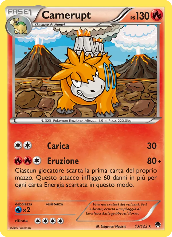 Carta Camerupt dell'espansione Turbo Crash, numero 13/122