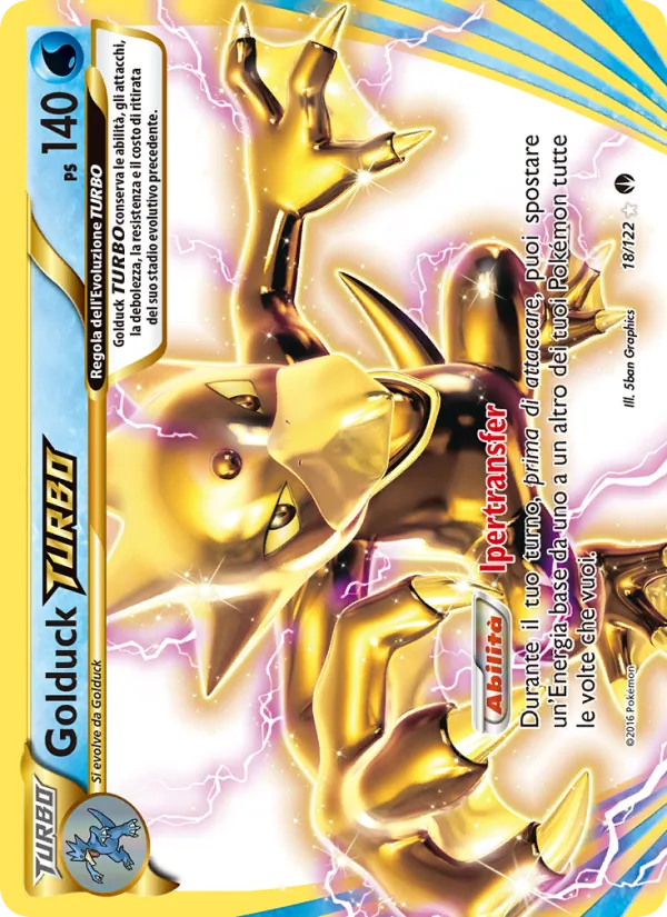 Carta Golduck TURBO dell'espansione Turbo Crash, numero 18/122