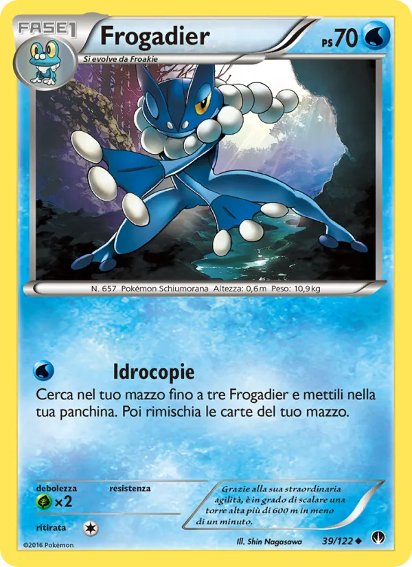 Carta Frogadier dell'espansione Turbo Crash, numero 39/122
