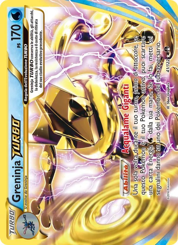 Carta Greninja TURBO dell'espansione Turbo Crash, numero 41/122