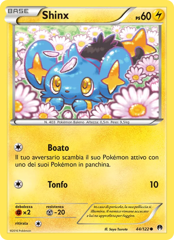 Carta Shinx dell'espansione Turbo Crash, numero 44/122