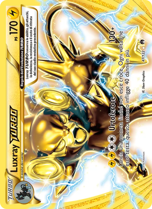 Carta Luxray TURBO dell'espansione Turbo Crash, numero 47/122