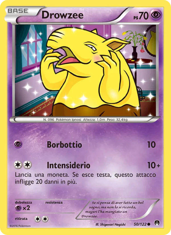 Carta Drowzee dell'espansione Turbo Crash, numero 50/122
