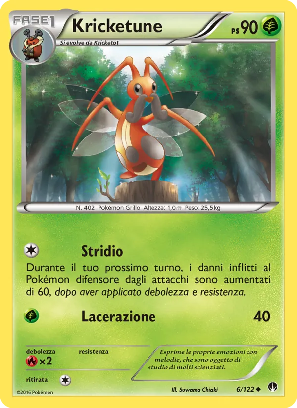 Carta Kricketune dell'espansione Turbo Crash, numero 6/122