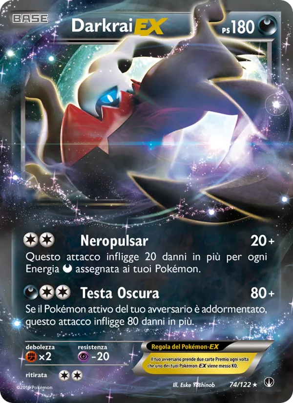 Carta Darkrai EX dell'espansione Turbo Crash, numero 74/122