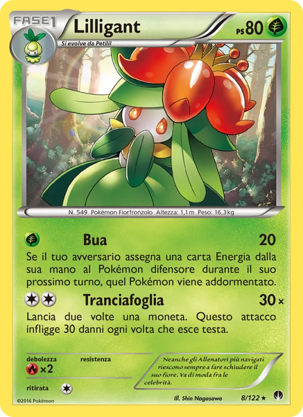 Carta Lilligant dell'espansione Turbo Crash, numero 8/122