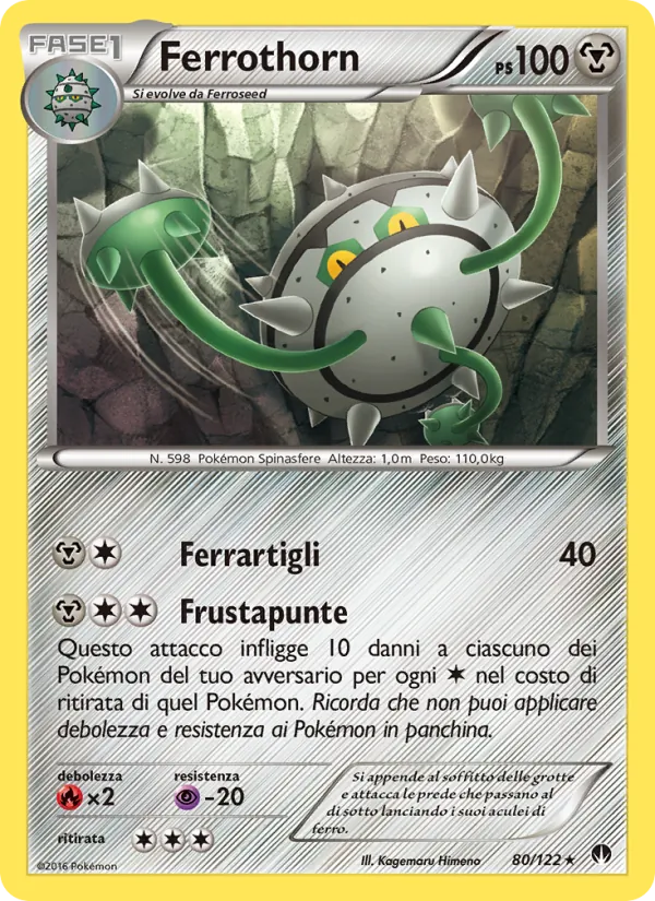 Carta Ferrothorn dell'espansione Turbo Crash, numero 80/122