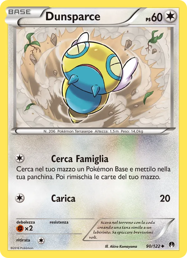 Carta Dunsparce dell'espansione Turbo Crash, numero 90/122