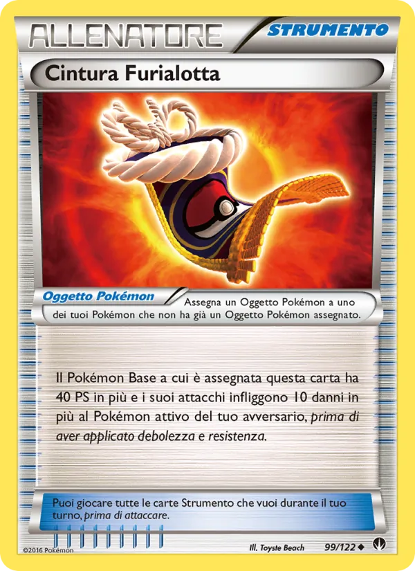 Carta Cintura Furialotta dell'espansione Turbo Crash, numero 99/122