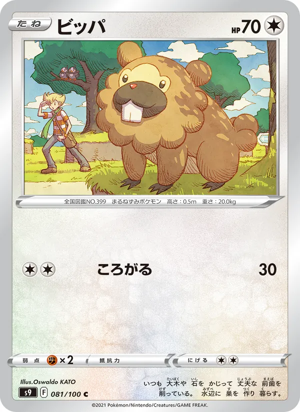 Kaart Bidoof uit Star Birth, nummer 081/100