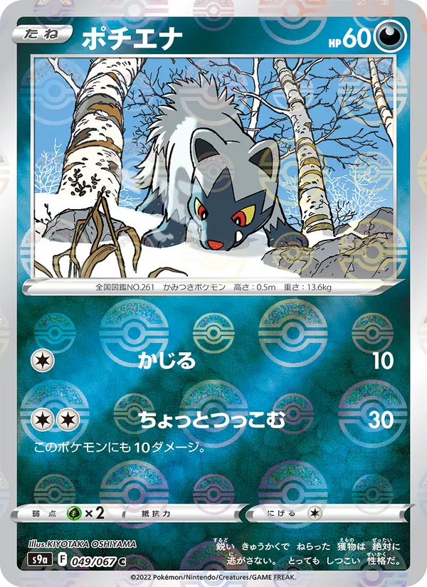 Kartu Poochyena dari Battle Region, nomor 049/67