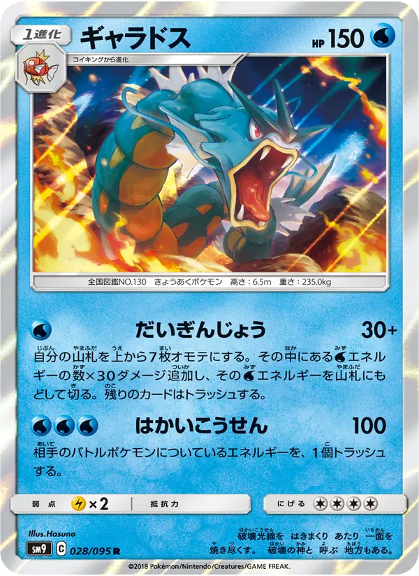 Gyarados card from Tag Bolt, number 028/95