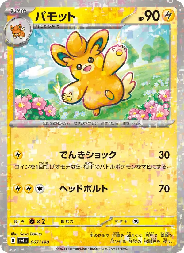 Carta Pawmo dell'espansione Shiny Treasure ex, numero 067/190
