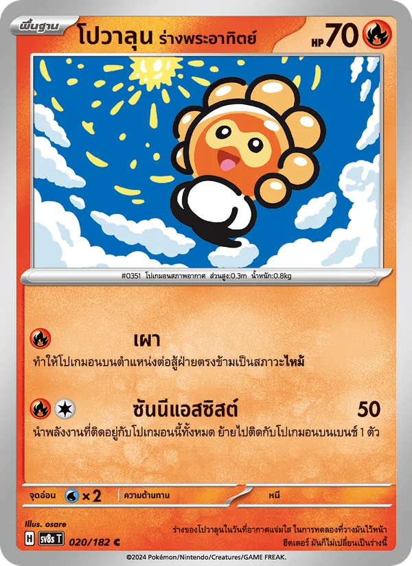 Kaart โปวาลุน ร่างพระอาทิตย์ uit สเตลลาร์สายฟ้าฟาด, nummer 020/182