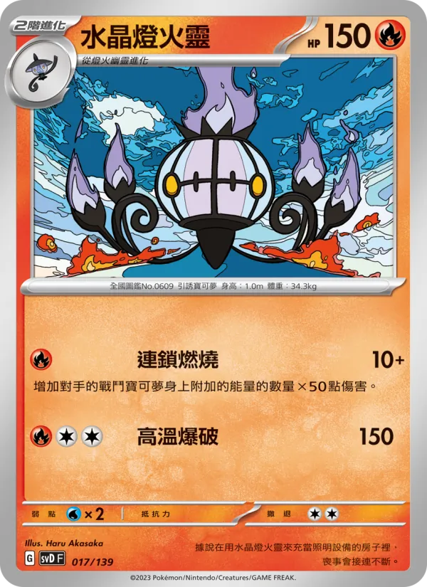 Kartu 水晶燈火靈 dari ex初階牌組, nomor 017/139