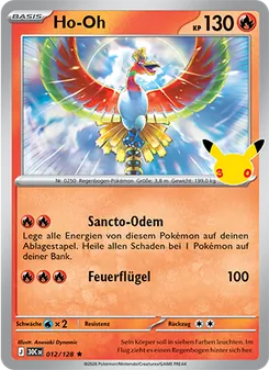 Karte Ho-Oh aus 30 Jahre, Nummer 012/128