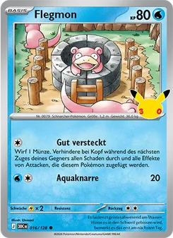 Karte Flegmon aus 30 Jahre, Nummer 016/128