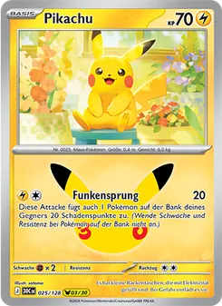 Karte Pikachu aus 30 Jahre, Nummer 025/128